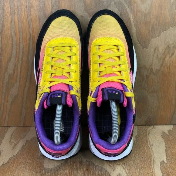 Fila Women's Renno Sneakers Lemon / Knock Out Pink - Picture 6 of 8